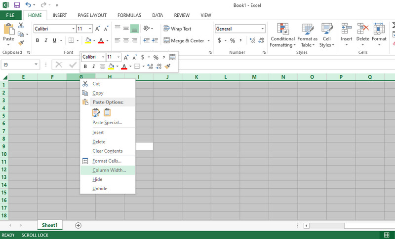 Grid Excel ကိုဖန်တီးပါ။