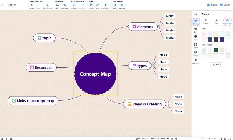 Google Docs Concept Mind Map Bakgrund