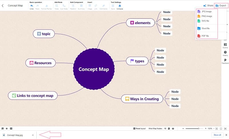 Google Docs Concept Mind Map Background