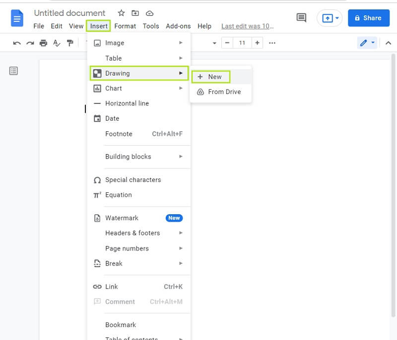 Google Docs Timeline Drawing