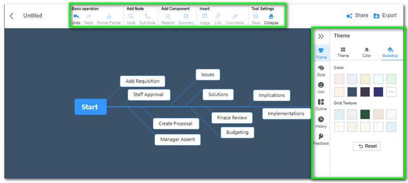 ស្បែក MindOnMap