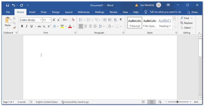 Buka Microsoft Word