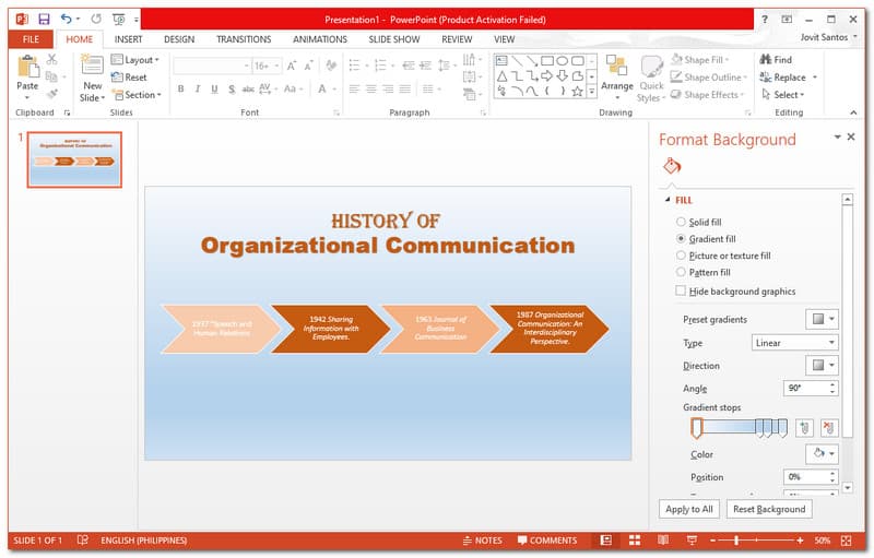 PowerPoint rəngini dəyişdirin