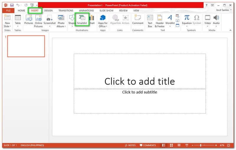 PowerPoint Inserare SmartArt