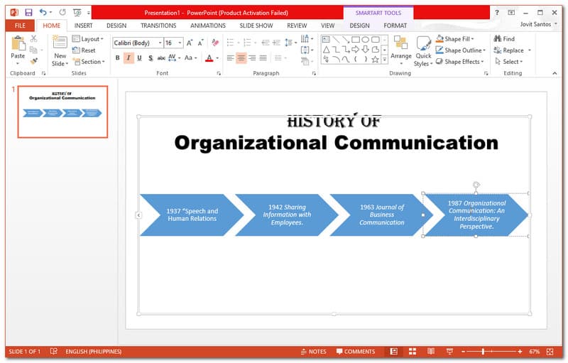 PowerPoint Tekstdetails invoegen