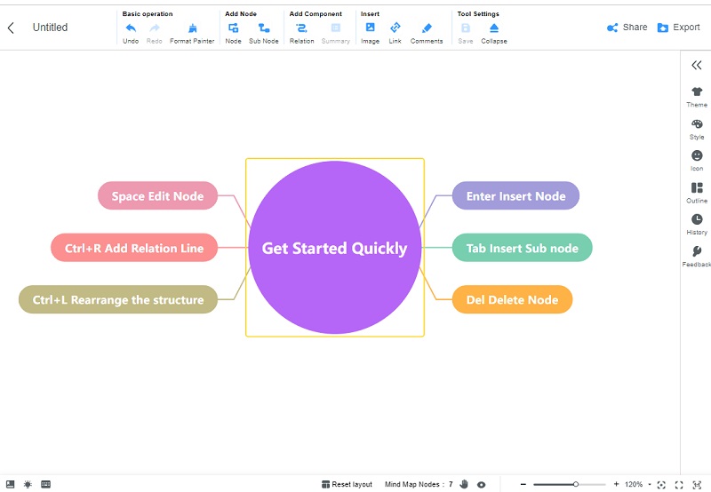 Thinking Map MindOnMap Tab