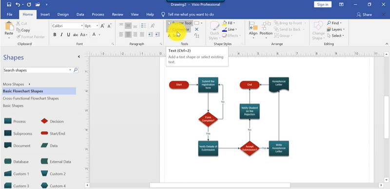 Краен изход на Visio