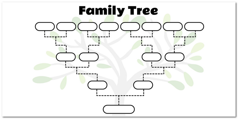 空白の家系図テンプレート
