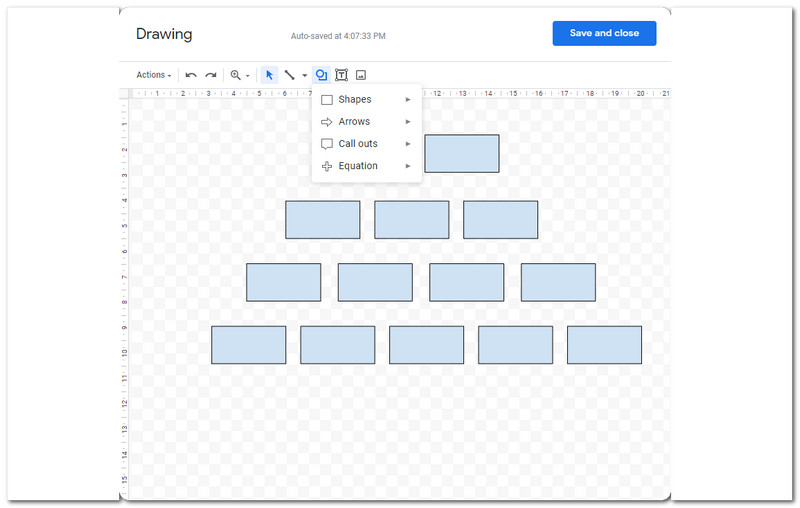 Modèle d'arbre généalogique Google Docs