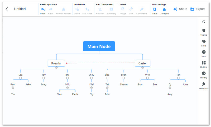 MindOnMap Voeg teks by