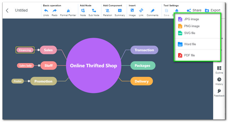 MindOnMap Export Theme