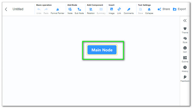 MindOnMap Main Node