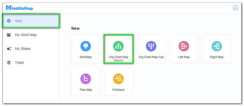 MindOnMap New Org Chart