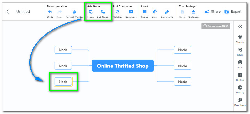 MindOnMap Add Node