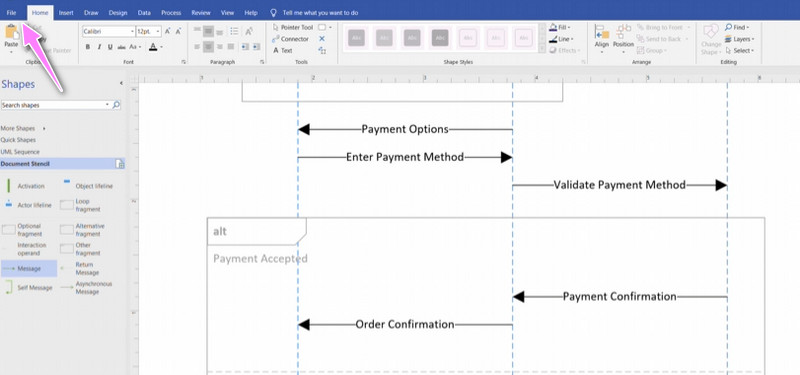 Sequenzdiagramm speichern