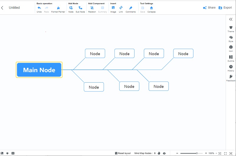 Timeline Word Mind Map ဖန်တီးပါ။