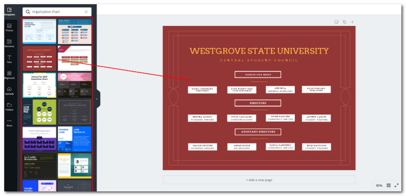 Canva Org Chart