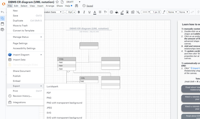 Export the Diagram