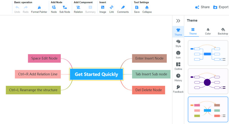 Interfaces de MindOnMap