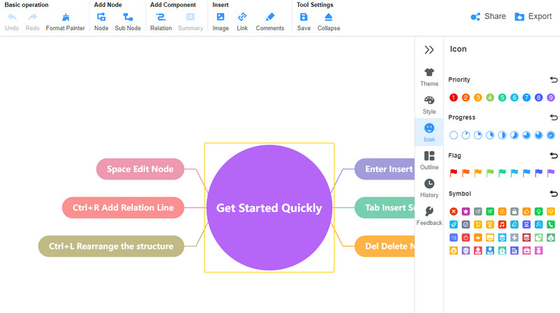 Interface MindOnMap