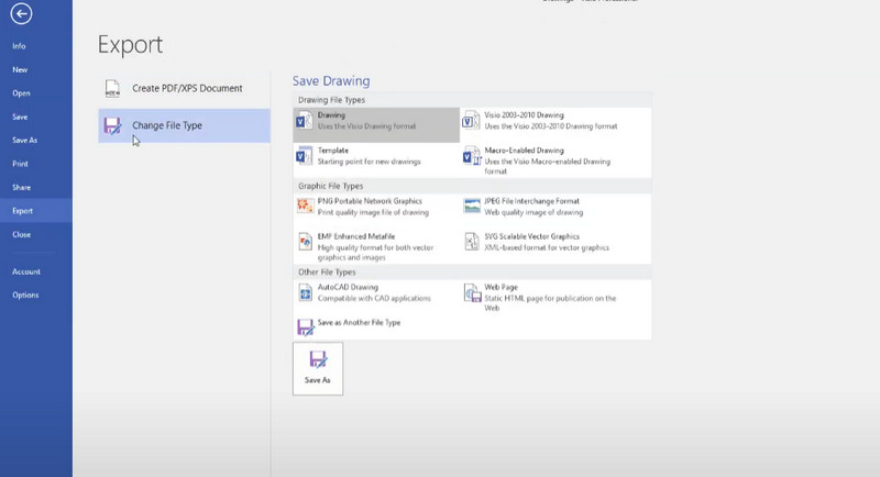 Visio-diagram exporteren