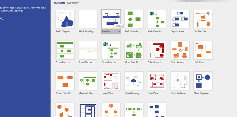 Novo documento de Visio