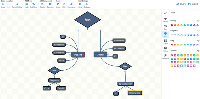 MindOnMap Editing Panel