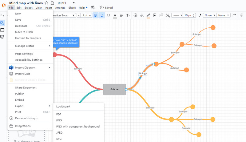 Save And Download Mind Map