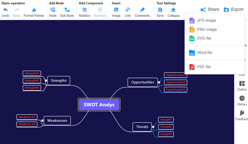 Save And Share Mind Map