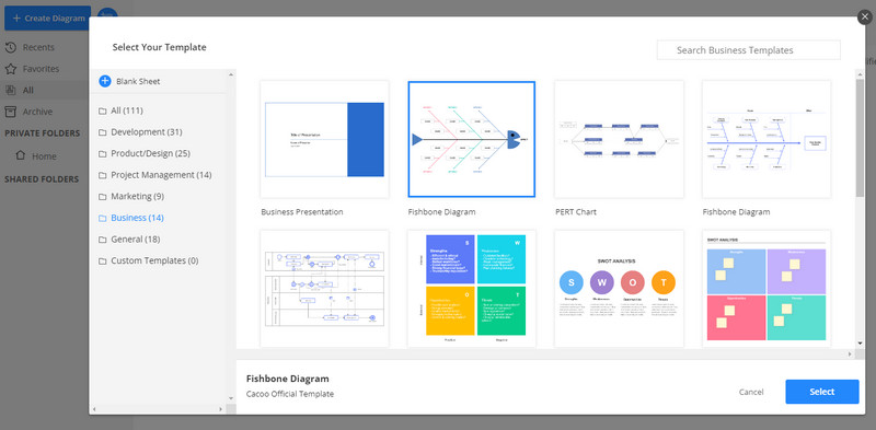 Templates ကို ရွေးပါ။