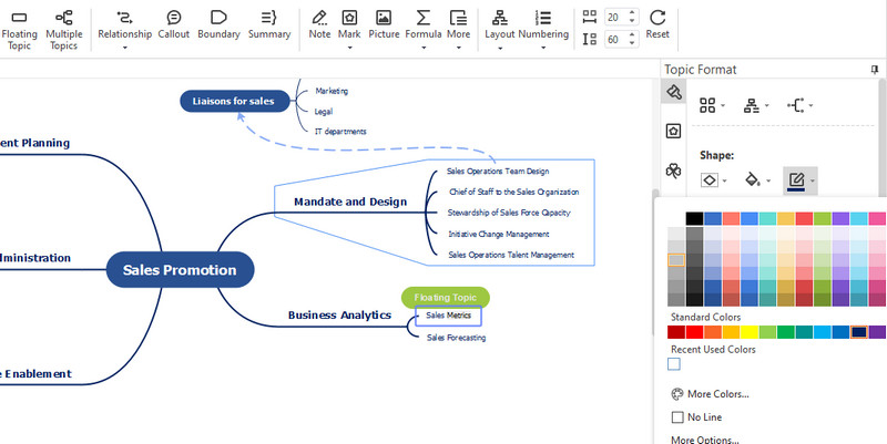 Personalizar o mapa conceptual