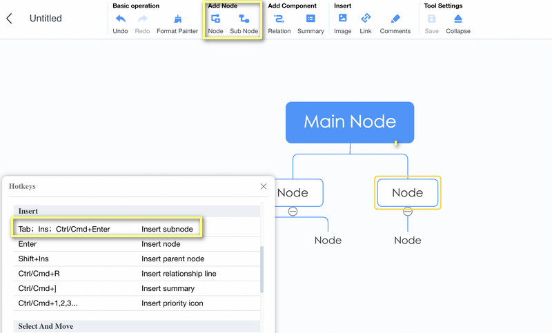 Filial Node əlavə edin