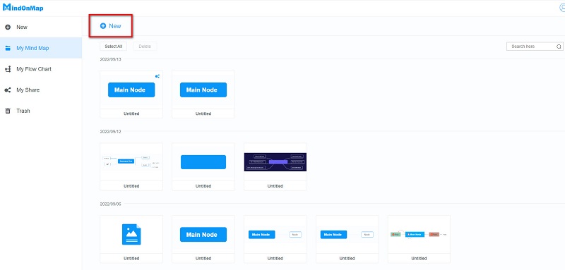 Cliquez sur Nouveau projet