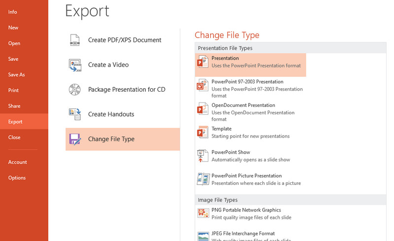 Export diagram