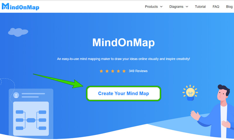 MindOnMap إنشاء تسجيل الدخول