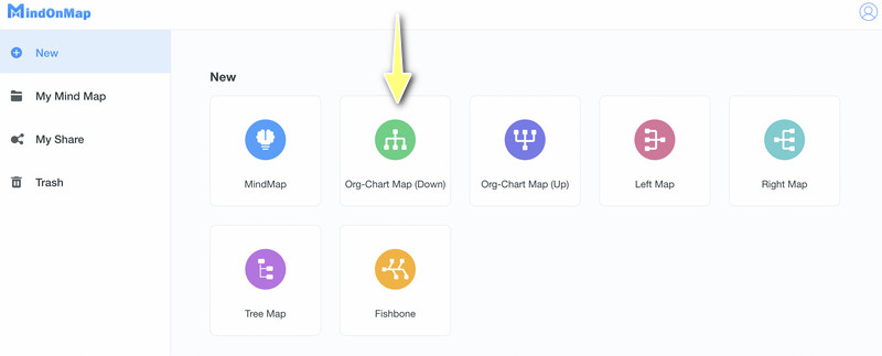 Org Chart Layout ஐத் தேர்ந்தெடுக்கவும்