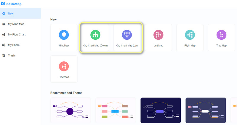 Ընտրելով Org Chart Layout-ը