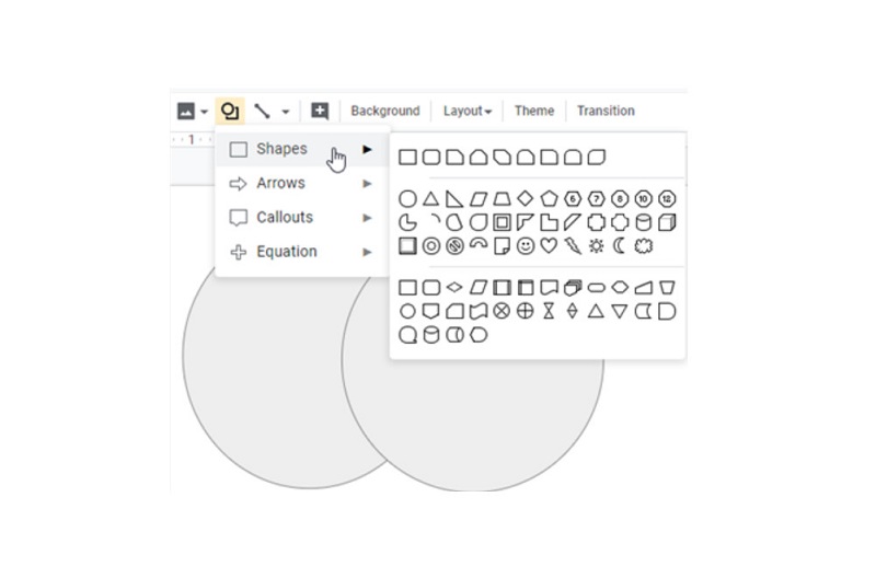 Google Slides ला आकार देते