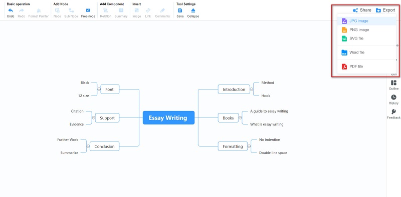 Export Select Format