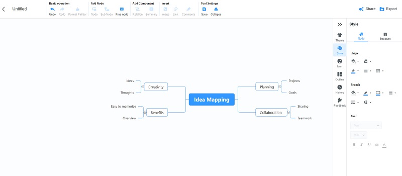 Mapa de ideas Mind On Map