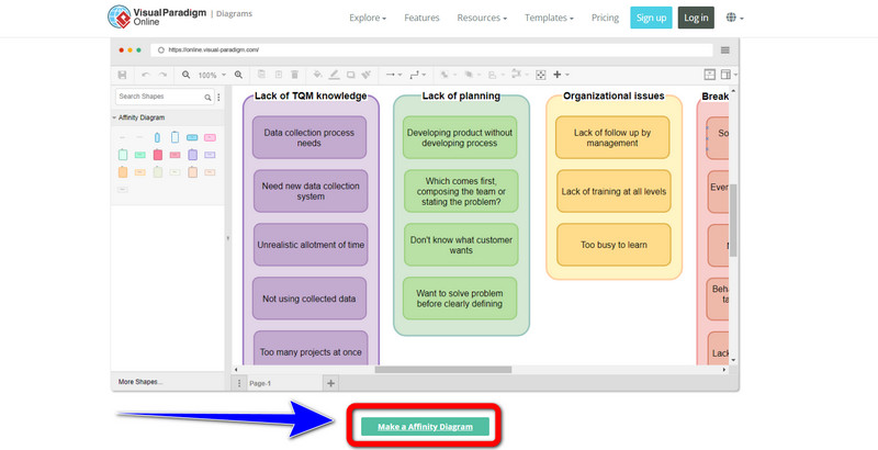 Visual Paradigm Create Affinity