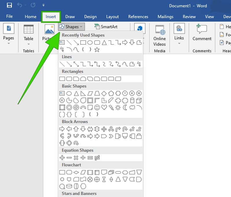 Word Shapes Section