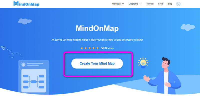 MindOnMap ஆன்லைனில் கணக்கை உருவாக்கவும்