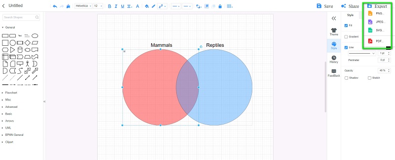 Export Select Format