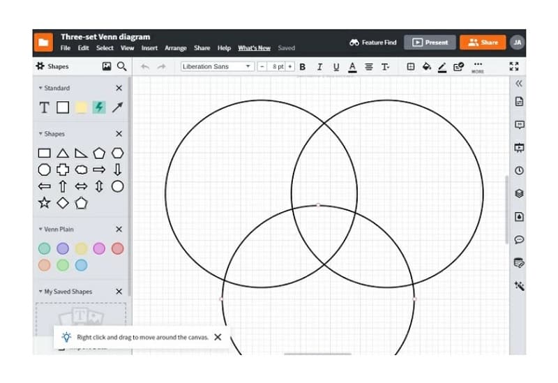 Diagrama Lucid Chart Venn