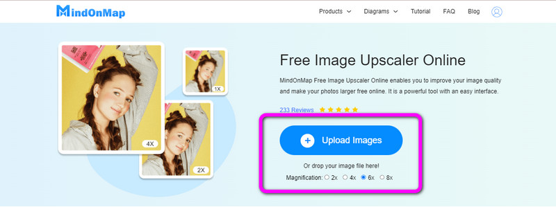 MindOnMap Image Upscaler ඔන්ලයින්