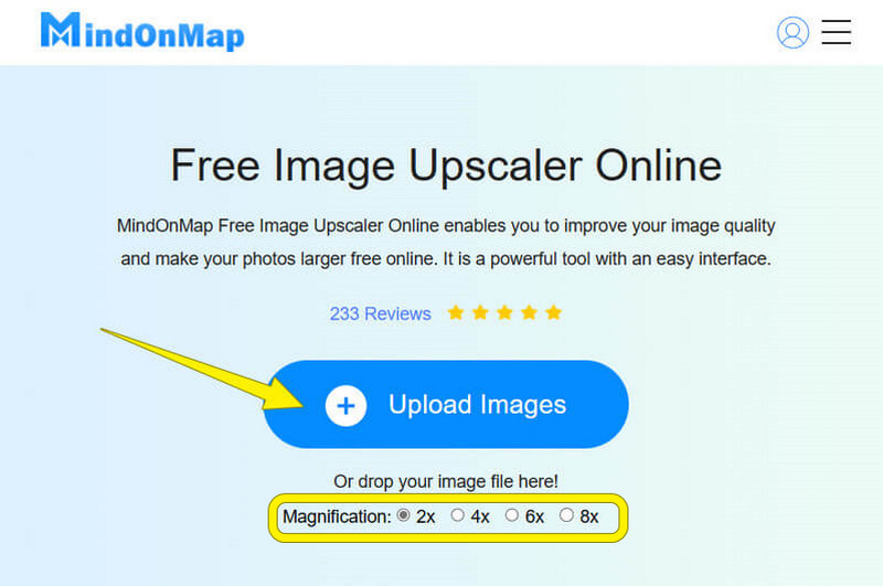 MindOnMap Magnify Upload File