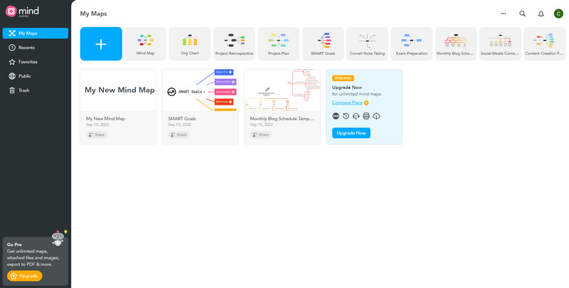 Online Mind Meister Thinking Map