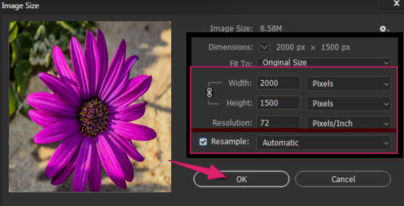 Option d'amélioration de Photoshop