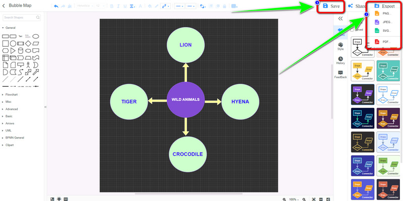 Save and Export Map